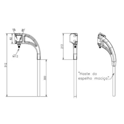 SUPORTE ESPELHO RETROVISOR LE GRANVIA/GRANVIAMIDI 185883 