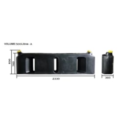TANQUE COMBUSTIVEL PLASTICO 500 LITROS COM BOIA ALTO 1562 17230109 110607 ROTTAN1562