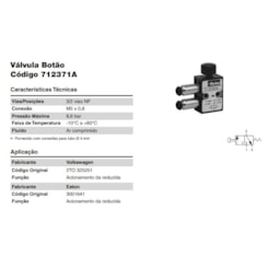 VALVULA BOTAO MOLA 3/2 VIAS BUSSCAR  M5 PIA SANITARIO S/CONEXAO 4310 