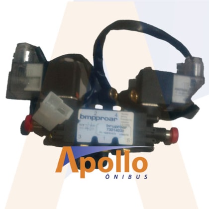 VALVULA DUPLO SOLENOIDE 5/2 1/8 VIAS 24VCC COMPLETA C/CONEXAO/CHICOTE 73014038 10394758