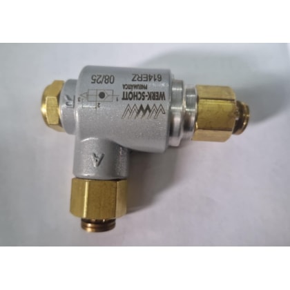 VALVULA ESCAPE RAPIDO 1/4 C/CONEXAO RETA E SILENCIADOR KCVA01